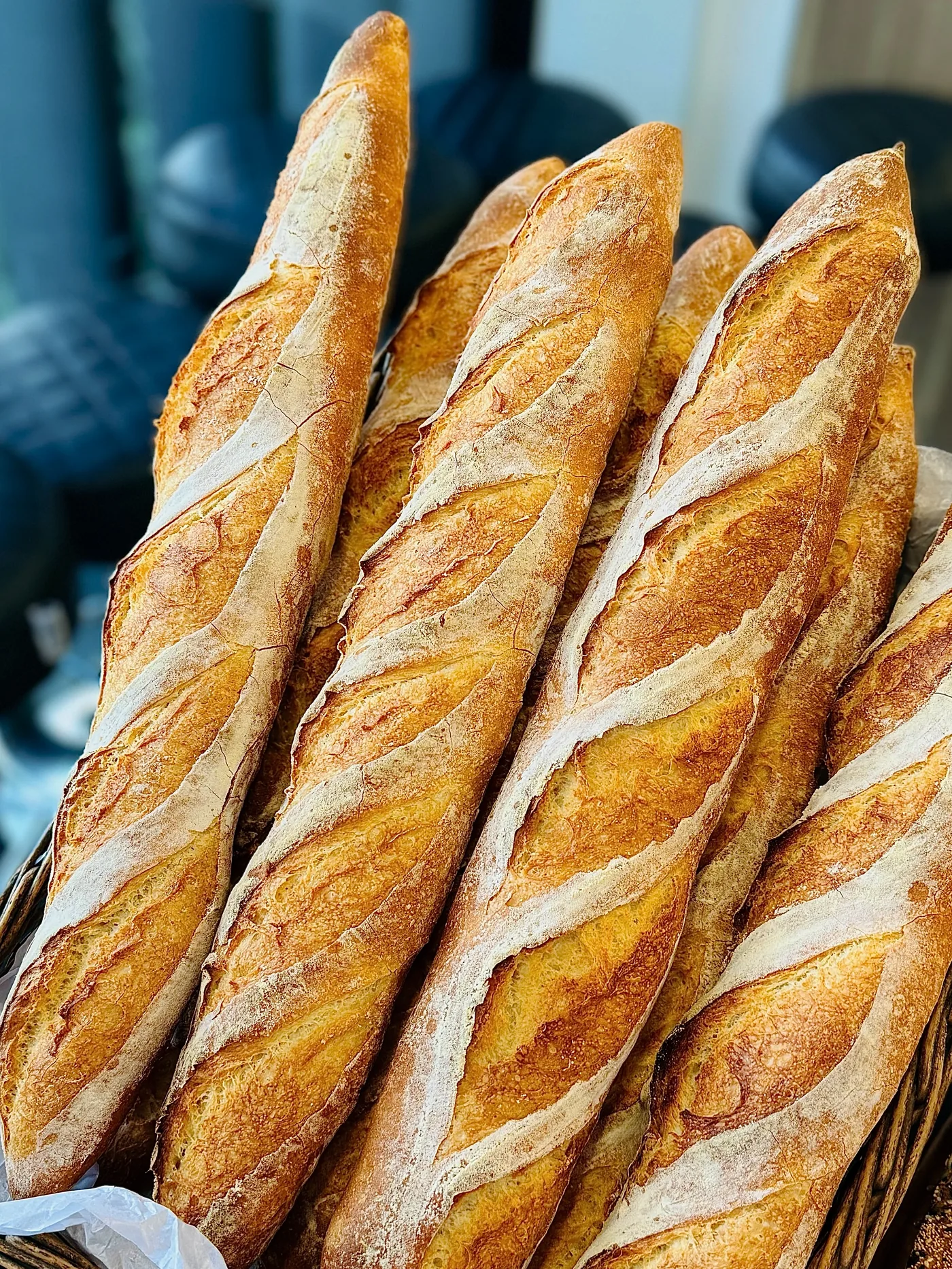 French Baguette — crisp scored crust with an open, airy crumb